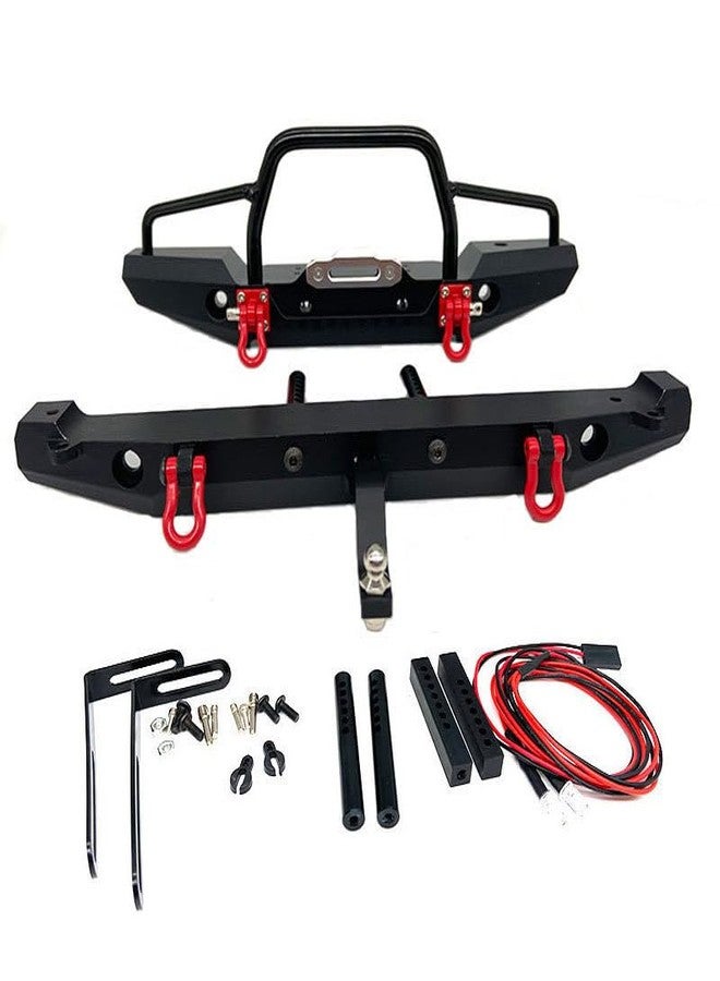 YSKMLOLP RC car Metal Front/Rear Anti-Collision Bumper for 1/10 Crawler Car TRX-4 Axial SCX10ii 90046 With Light - Image 3